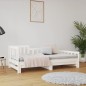 Dormeuse Estraibile Bianca 2x(90x190) cm Legno Massello di Pino Dormeuse Estraibile Bianca 2x(90x190) cm Legno Massello di Pino