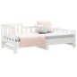 Dormeuse Estraibile Bianca 2x(90x190) cm Legno Massello di Pino Dormeuse Estraibile Bianca 2x(90x190) cm Legno Massello di Pino
