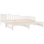 Dormeuse Estraibile Bianca 2x(90x190) cm Legno Massello di Pino Dormeuse Estraibile Bianca 2x(90x190) cm Legno Massello di Pino