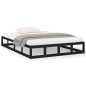 Giroletto Nero 120x190 cm 4FT Small Double in Legno Massello Giroletto Nero 120x190 cm 4FT Small Double in Legno Massello