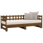 Dormeuse Estraibile Miele 2x(90x190) cm Legno Massello di Pino