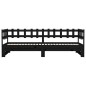 Dormeuse Estraibile Nera 2x(90x200) cm Legno Massello di Pino Dormeuse Estraibile Nera 2x(90x200) cm Legno Massello di Pino