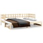 Dormeuse Estraibile 2x(90x190) cm Legno Massello di Pino