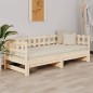 Dormeuse Estraibile 2x(90x190) cm Legno Massello di Pino