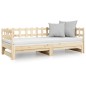 Dormeuse Estraibile 2x(90x190) cm Legno Massello di Pino
