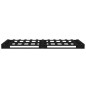 Letto a Pallet Nero 90x200 cm in Legno Massello di Pino Letto a Pallet Nero 90x200 cm in Legno Massello di Pino