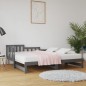 Dormeuse Estraibile Grigia 2x(90x200) cm Legno Massello di Pino Dormeuse Estraibile Grigia 2x(90x200) cm Legno Massello di Pino