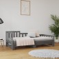 Dormeuse Estraibile Grigia 2x(90x200) cm Legno Massello di Pino Dormeuse Estraibile Grigia 2x(90x200) cm Legno Massello di Pino