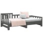 Dormeuse Estraibile Grigia 2x(90x200) cm Legno Massello di Pino Dormeuse Estraibile Grigia 2x(90x200) cm Legno Massello di Pino