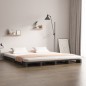 Letto a Pallet Grigio 160x200 cm in Legno Massello di Pino Letto a Pallet Grigio 160x200 cm in Legno Massello di Pino