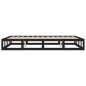 Giroletto Nero 150x200 cm 5FT King Size in Legno Massello