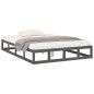 Giroletto Grigio 135x190 cm 4FT6 Double in Legno Massello Giroletto Grigio 135x190 cm 4FT6 Double in Legno Massello