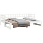 vidaXL Dormeuse Estraibile Bianca 2x(90x190) cm Legno Massello di Pino vidaXL Dormeuse Estraibile Bianca 2x(90x190) cm Legno Massello di Pino
