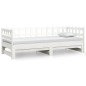 vidaXL Dormeuse Estraibile Bianca 2x(90x190) cm Legno Massello di Pino vidaXL Dormeuse Estraibile Bianca 2x(90x190) cm Legno Massello di Pino
