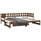 Dormeuse Estraibile Miele 2x(90x200) cm Legno Massello di Pino