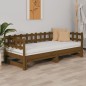Dormeuse Estraibile Miele 2x(90x200) cm Legno Massello di Pino