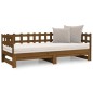 Dormeuse Estraibile Miele 2x(90x200) cm Legno Massello di Pino