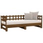 Dormeuse Estraibile Miele 2x(90x200) cm Legno Massello di Pino