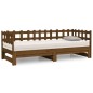 Dormeuse Estraibile Miele 2x(90x200) cm Legno Massello di Pino