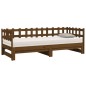 Dormeuse Estraibile Miele 2x(90x200) cm Legno Massello di Pino