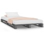 vidaXL Letto a Pallet Grigio 100x200 cm in Legno Massello di Pino vidaXL Letto a Pallet Grigio 100x200 cm in Legno Massello di Pino