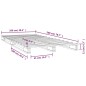 vidaXL Letto a Pallet Grigio 100x200 cm in Legno Massello di Pino vidaXL Letto a Pallet Grigio 100x200 cm in Legno Massello di Pino