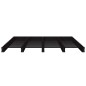 Letto a Pallet Nero 150x200 cm Massello di Pino 5FT King Size Letto a Pallet Nero 150x200 cm Massello di Pino 5FT King Size