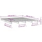 Letto a Pallet Nero 150x200 cm Massello di Pino 5FT King Size Letto a Pallet Nero 150x200 cm Massello di Pino 5FT King Size