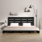 Giroletto Nero 135x190 cm Legno Massello di Pino 4FT6 Double Giroletto Nero 135x190 cm Legno Massello di Pino 4FT6 Double