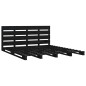 Giroletto Nero 135x190 cm Legno Massello di Pino 4FT6 Double Giroletto Nero 135x190 cm Legno Massello di Pino 4FT6 Double