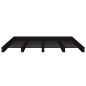 Giroletto Nero 135x190 cm Legno Massello di Pino 4FT6 Double Giroletto Nero 135x190 cm Legno Massello di Pino 4FT6 Double