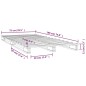 Letto a Pallet Grigio 75x190 cm Massello Pino 2FT6 Small Single