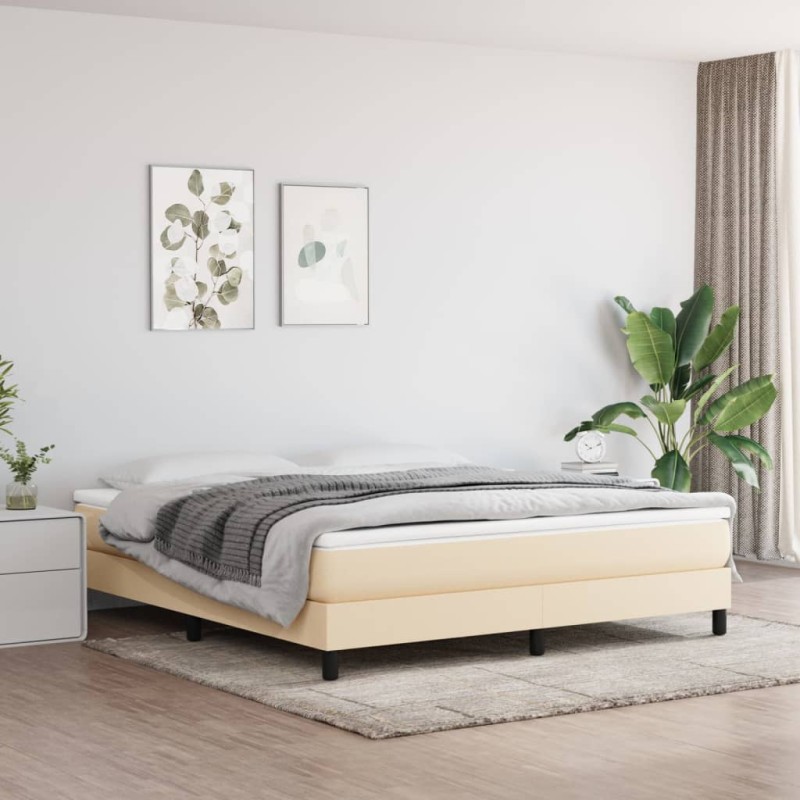 Giroletto a Molle Crema 180x200 cm in Tessuto Giroletto a Molle Crema 180x200 cm in Tessuto