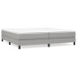 vidaXL Giroletto senza Materasso Grigio Chiaro 200x200 cm Tessuto