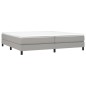 vidaXL Giroletto senza Materasso Grigio Chiaro 200x200 cm Tessuto