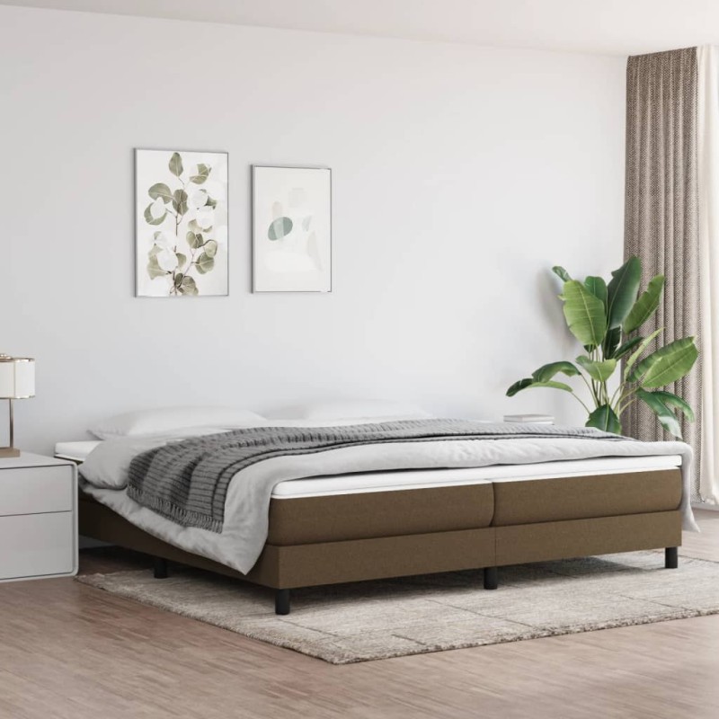 Giroletto a Molle Marrone Scuro 200x200 cm in Tessuto Giroletto a Molle Marrone Scuro 200x200 cm in Tessuto