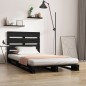 vidaXL Giroletto Nero 75x190 cm Legno Massello Pino Small Single vidaXL Giroletto Nero 75x190 cm Legno Massello Pino Small Single