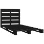 vidaXL Giroletto Nero 75x190 cm Legno Massello Pino Small Single vidaXL Giroletto Nero 75x190 cm Legno Massello Pino Small Single