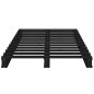 vidaXL Giroletto Nero 75x190 cm Legno Massello Pino Small Single vidaXL Giroletto Nero 75x190 cm Legno Massello Pino Small Single