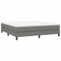 vidaXL Giroletto senza Materasso Grigio Scuro 160x200 cm Tessuto