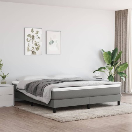 vidaXL Giroletto senza Materasso Grigio Scuro 180x200 cm Tessuto