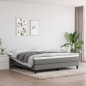 vidaXL Giroletto senza Materasso Grigio Scuro 180x200 cm Tessuto vidaXL Giroletto senza Materasso Grigio Scuro 180x200 cm Tessuto