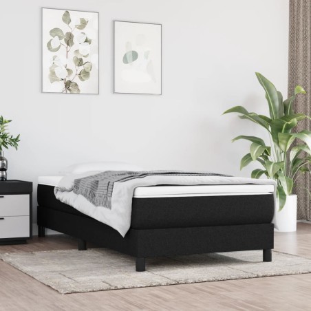 vidaXL Giroletto senza Materasso Nero 100x200 cm in Tessuto