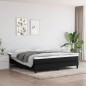 Giroletto a Molle Nero 160x200 cm in Tessuto Giroletto a Molle Nero 160x200 cm in Tessuto