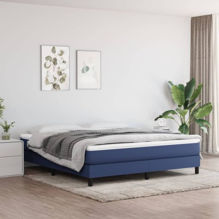 vidaXL Giroletto senza Materasso Blu 160x200 cm in Tessuto