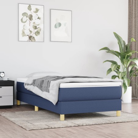 vidaXL Giroletto senza Materasso Blu 80x200 cm in Tessuto