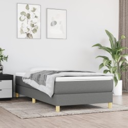 Giroletto a Molle Grigio Scuro 80x200 cm in Tessuto