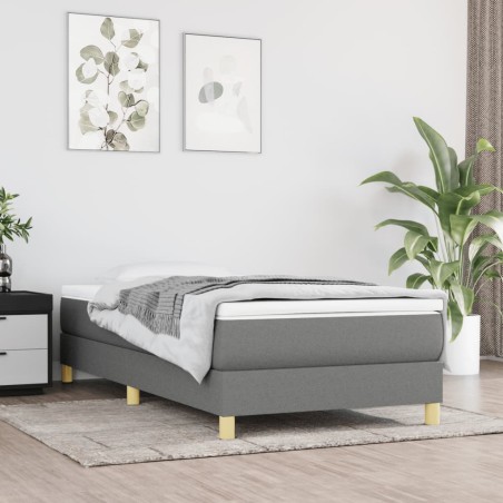 Giroletto a Molle Grigio Scuro 80x200 cm in Tessuto