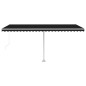Tenda Retrattile Manuale Autoportante 500x350 cm Antracite Tenda Retrattile Manuale Autoportante 500x350 cm Antracite