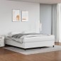 Giroletto a Molle Bianco 160x200 cm in Similpelle Giroletto a Molle Bianco 160x200 cm in Similpelle